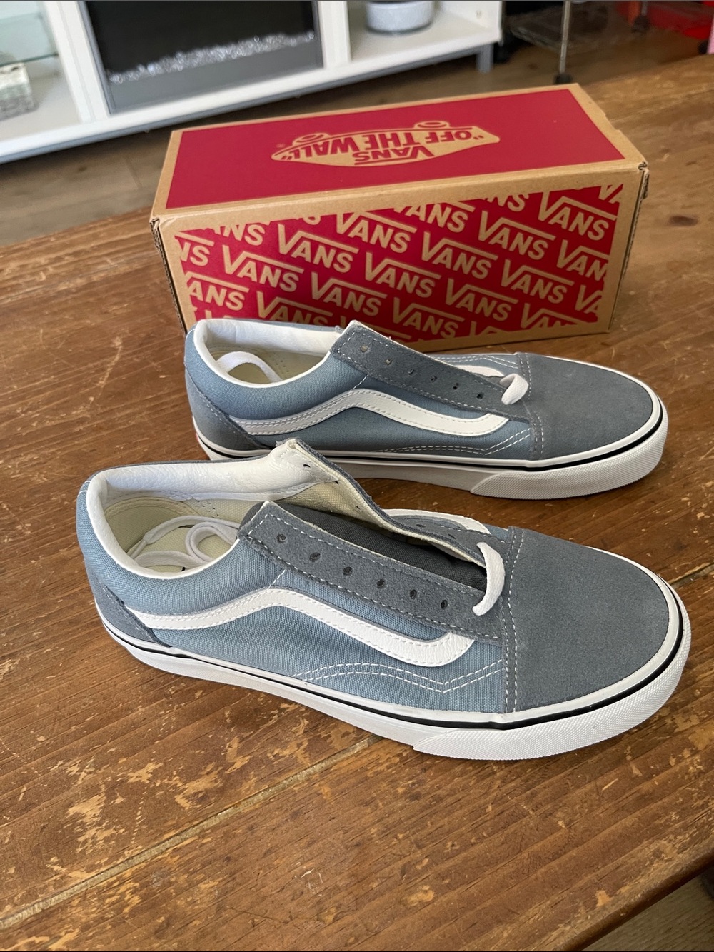 Vans Old Skool Sneakers - Slate Blue & White